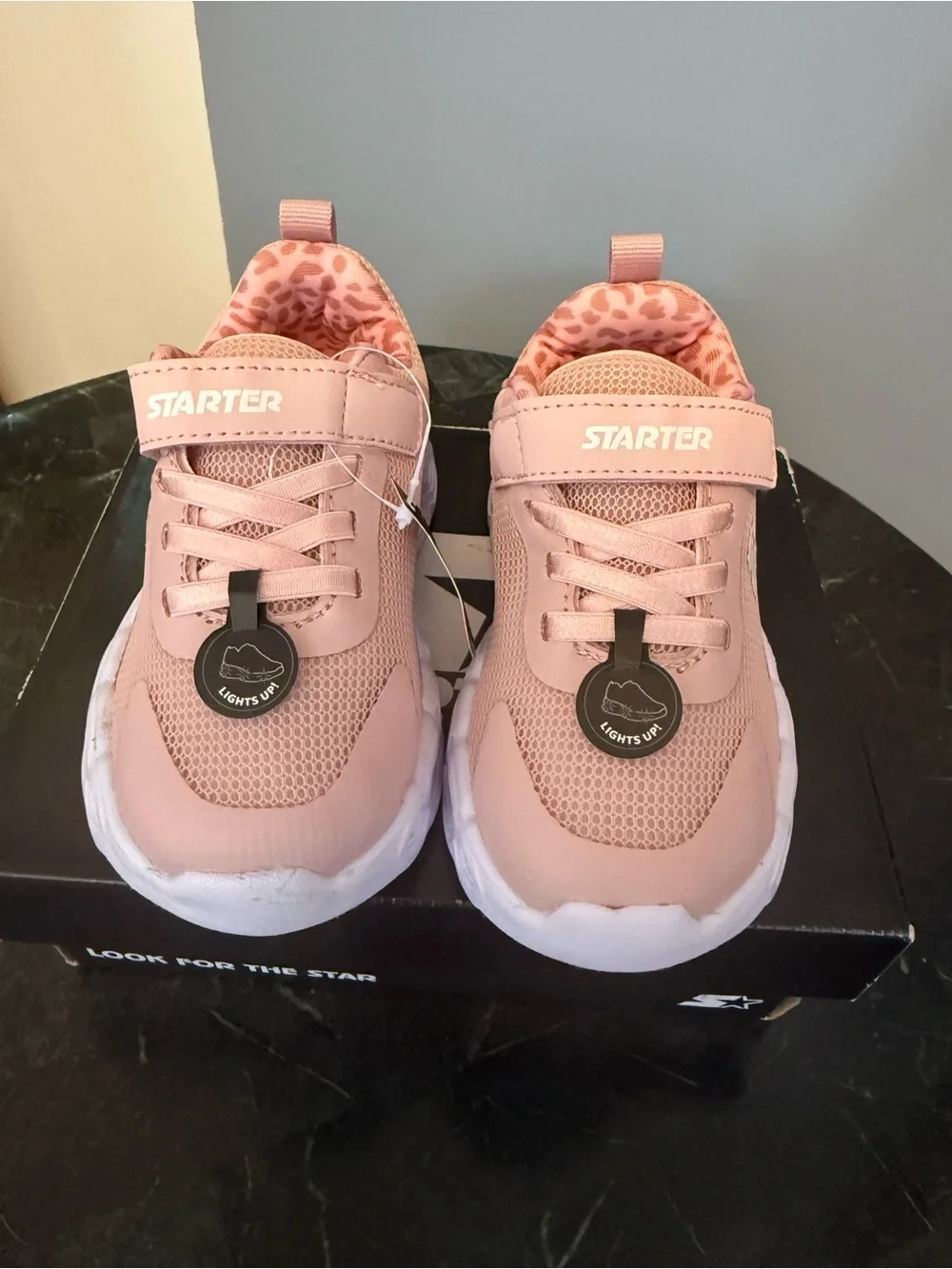 STARTER Kids Peach-Pink Mesh Sneaker with White Sole